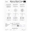 90mm x 25mm Water Seal Slim Shower Trap with 11/2"