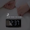 Alarm Clock LED Digital Display Mirror USB Charging Desktop Clock