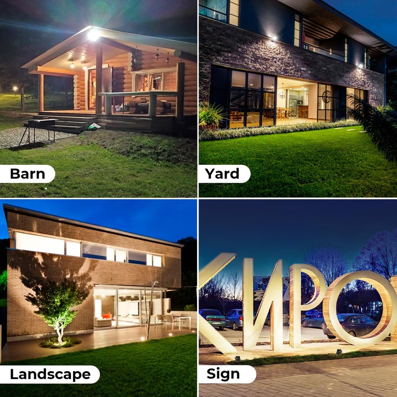 CINOTON 20W LED Flood Lights Outdoor, IP65 Waterproof Exterior Security