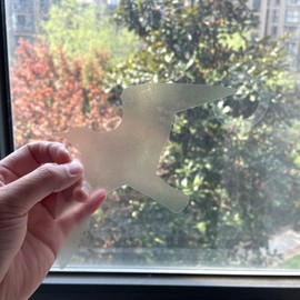 Holographic Window Decals for Bird Strikes - Glass Reminder Anti-Collision Self-Adhesive Stickers - Avoid Birds Hitting Windows (Birds, 28 Pieces)