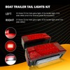 Rizz-Man Rectangle LED Trailer Tail Lights Kit, 2x Stud Mount,
