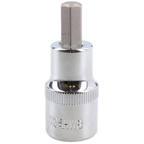 8mm Hex Bit Metric Allen Socket Male 1/2" Drive 55mm