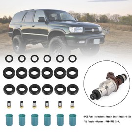Frezon 6PCS Fuel Injectors Repair Seal Rebuild Kit,Fuel Injectors Repair Kit Fit For Toyota 4Runner 1988-1995,Pickup 1988-1995,T100 1993-1994,Engine: 3.0L 3VZE