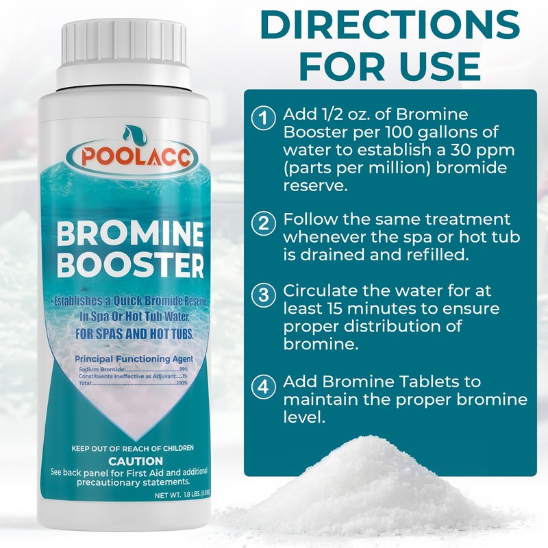 1.8LB Bromine Booster for Hot Tubs & Spas | Fast-Acting