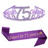 75th Birthday Tiara and Sash Cheers to 75 years Birthday