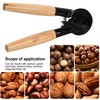 Kioiner Nutcracker Tool, Heavy Duty Nutcracker with Wood Handle, Multifunctional