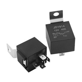 Anxingo 2Pcs 12V 40A 5 Pin Car Relay Replacement for Johnson Evinrude OMC Outboard Marine Corp, Replaces JD1914 586147 584416 586224