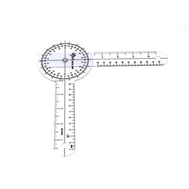 A2ZSCILAB Plastic 8" Goniometer 360 Degree ISOM Physical Therapy Angle Protractor Ruler