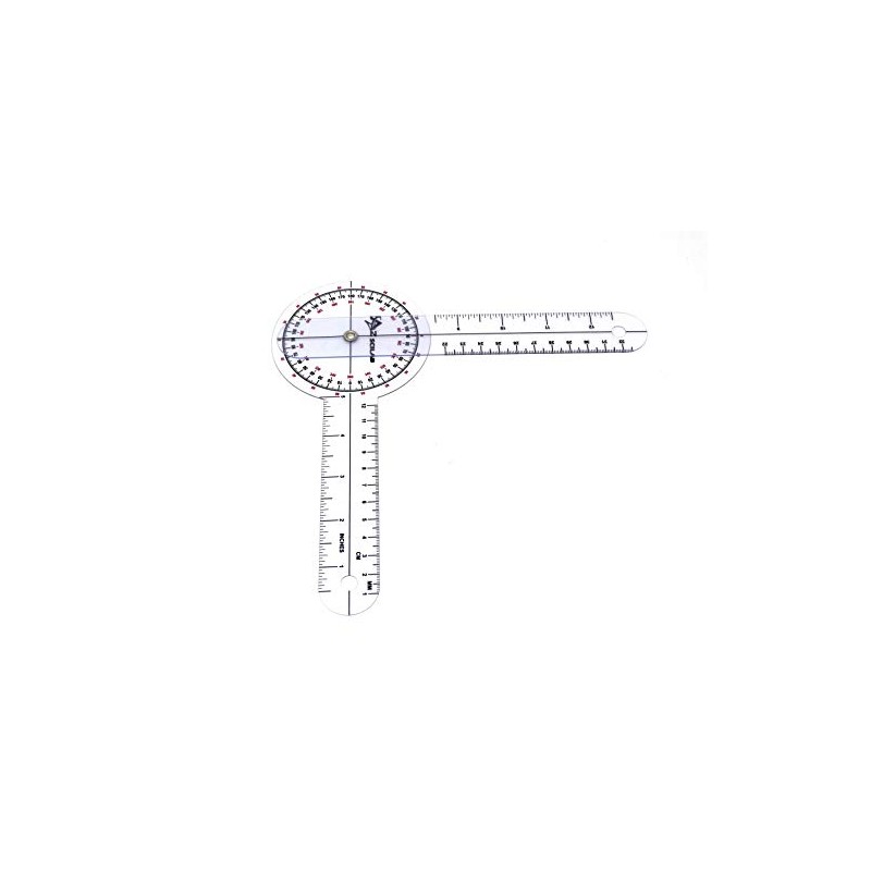 A2ZSCILAB Plastic 8" Goniometer 360 Degree ISOM Physical Therapy Angle