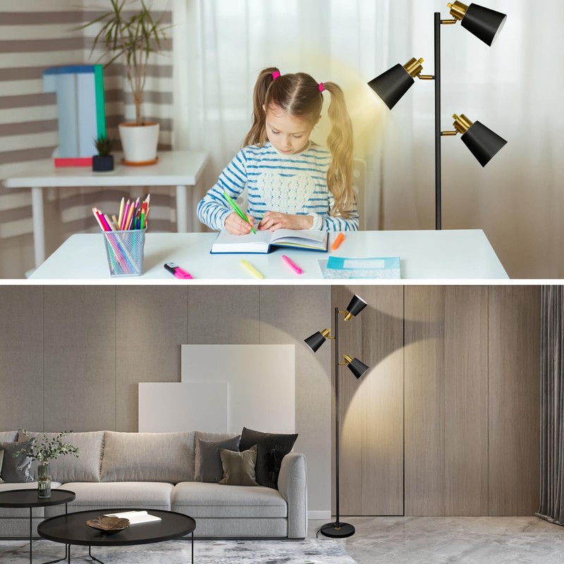 Dimmable Floor Lamp, Tree Floor Lamp Modern Dimmable Standing Lamp,