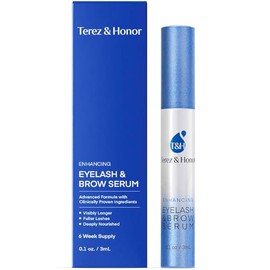 Suero avanzado de pestañas para pestañas y cejas más gruesas y largas - Haz crecer pestañas exuberantes con potenciador de cejas (3mL/0.10 fl oz)