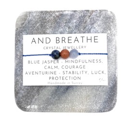 Natural Crystal Bracelet, 8mm Gemstone Beads, Adjustable Crystal Bracelet for Women or Men (And Breathe)