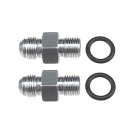 ICT Billet - Transmission Adapter Fittings Front and Rear -6AN Flare to 1/4" NPSM TH350 TH400 4L60E 700R4 200-4R TR6060 AOD 4R100 4R70W C5 Aluminum 551114