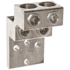 Morris Products 90926 Mechanical Panelboard Lug, Four Conductors, Aluminum, 750 AWG, 750mcm - 3/0STR. Wire Range