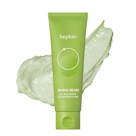 beplain Mung Bean pH-Balanced Cleansing Foam | Daily Hydrating Vegan Cleanser for Sensitive Skin | Non-Stripping Deep Pore Cleanser | Korean Skincare 
