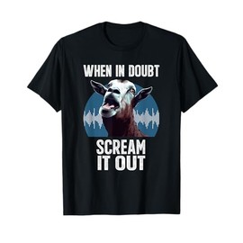 Screaming Goat Scream It Out Meme Face Goat Owner Farmer T-Shirt
