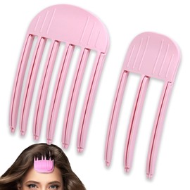 NICECONE 2 Pcs Wind Shaping Styling Comb Set for Fluffy Bangs, No-Trace Hair Root Lifting Clips 3/6 Teeth No Crease Hair Volume Clip Quick High Crown Hair Styling Tools for All Hair Types