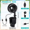 DaisyInner 2 Pcs USB Car Fan with Cup Holder 2