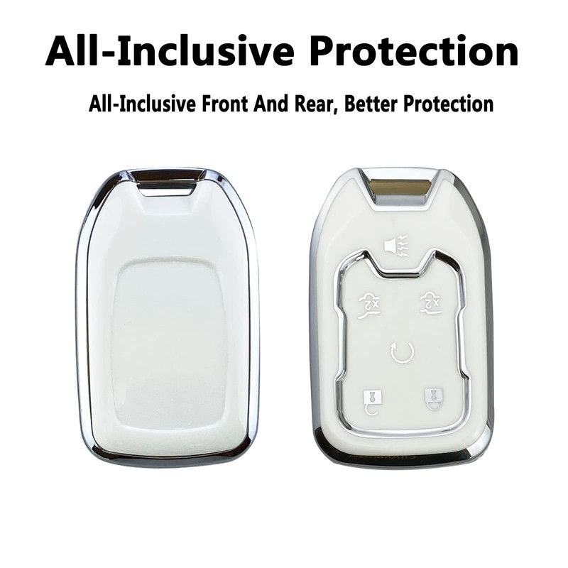 Yuebutor Key Fob Cover Case Compatible with Chevy Silverado Suburban