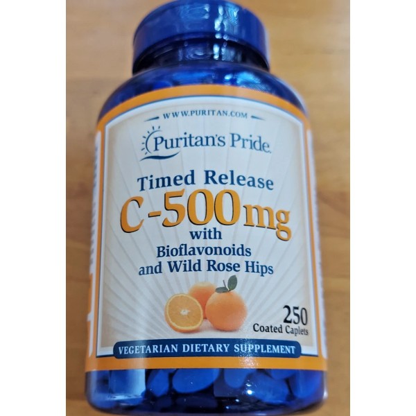 Puritan's Pride Vitamin C 500 mg Timed Released 250 caplets