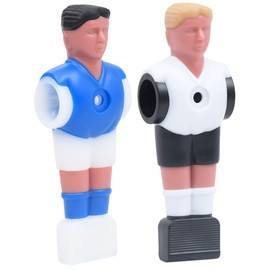 vidaXL Football Table Players - Replacement Figures for Foosball Game, Fits 15.9mm Rod, Set of 22 in Blue and Black/White Uniforms