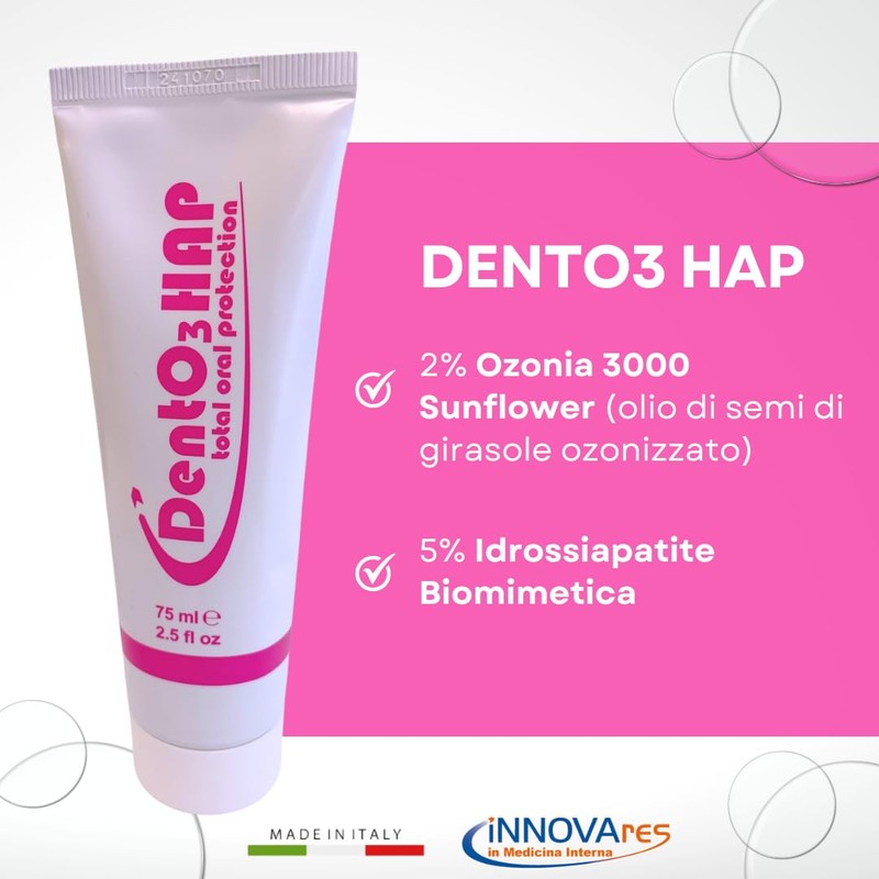 INNOVARES DentO3 HAP Ozone Toothpaste and Biomimetic Hydroxyapa - Promotes