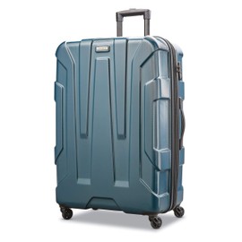 Samsonite Centric Hardside Expandable Luggage with Spinner Wheels, Teal, Checked-Large 28-Inch