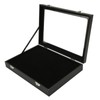 Pin Display Case Dustproof Transparent Glass Lid Badge Storage Box