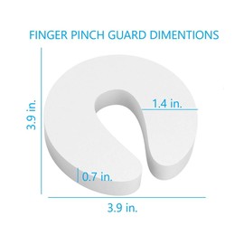 6 Pack Door Pinch Guard and Door Slam Stopper. Use Safety Door Guard Made of Soft Foam to Keep Door Open. Serves As a Protector for Kids (6, White)