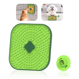 Lick Mat for Dogs Crate, Solid Slow Feeder Cat Bowls 7.1" Large Size Plates for Crate Training & Behavior Aids, Food Grade Pet Peanut Butter Lick Pad for Dog Anxiety Relief