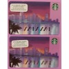 STARBUCKS CARDS 2015 " MIAMI SKYLINE " MINT~BEAUTIFUL 2 CARDS~GREAT