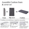 SAMTY Bench Seat Cushions Memory Foam Chair Pads Non-Slip Rubber