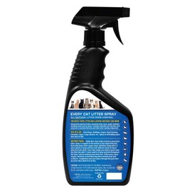 Stink Free Every Cat Litter Spray Odor Eliminator - Urine Enzyme Cleaner & Deodorizer Cuts Litter Box Changes in Half! 24 oz Cat & Pet Odor Deodorizer