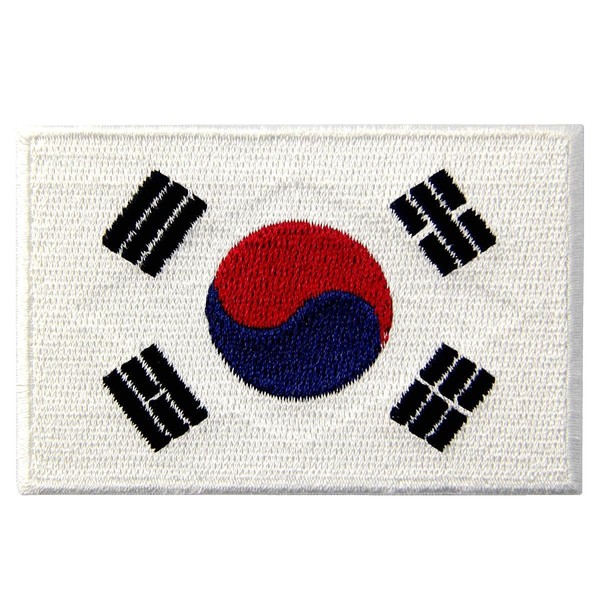 South Korea Flag Korean National Emblem Embroidered Iron On Sew