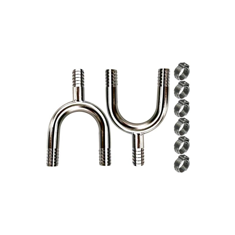 tsingseen life 2 pcs Stainless Steel 3/8" Hose Barb, 3
