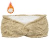 Winter Headbands for Women, KXAMELIE Beige Knotted Hair Band, Soft