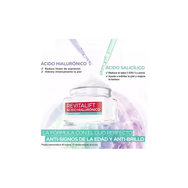 Kit Gel De Limpieza Y Crema Antibrillo L'oréal Paris