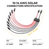 BougeRV Solar Parallel Connectors for 2-4 Solar Panels, Extra Long