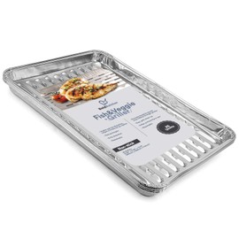 Bold Butcher Grill Liners Disposable Aluminum | 25-Pack Grill Pans for Outdoor Grill | BBQ Broiler Pans | Grilling Trays | Grill Drip Pan | Tray Liner Set of 25 | Grill Pan for Veggies Outdoor Grill