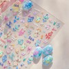 Summer Beach Vacation Sunglasses Slipper Swimsuit Nail Stickers Cute Swimming