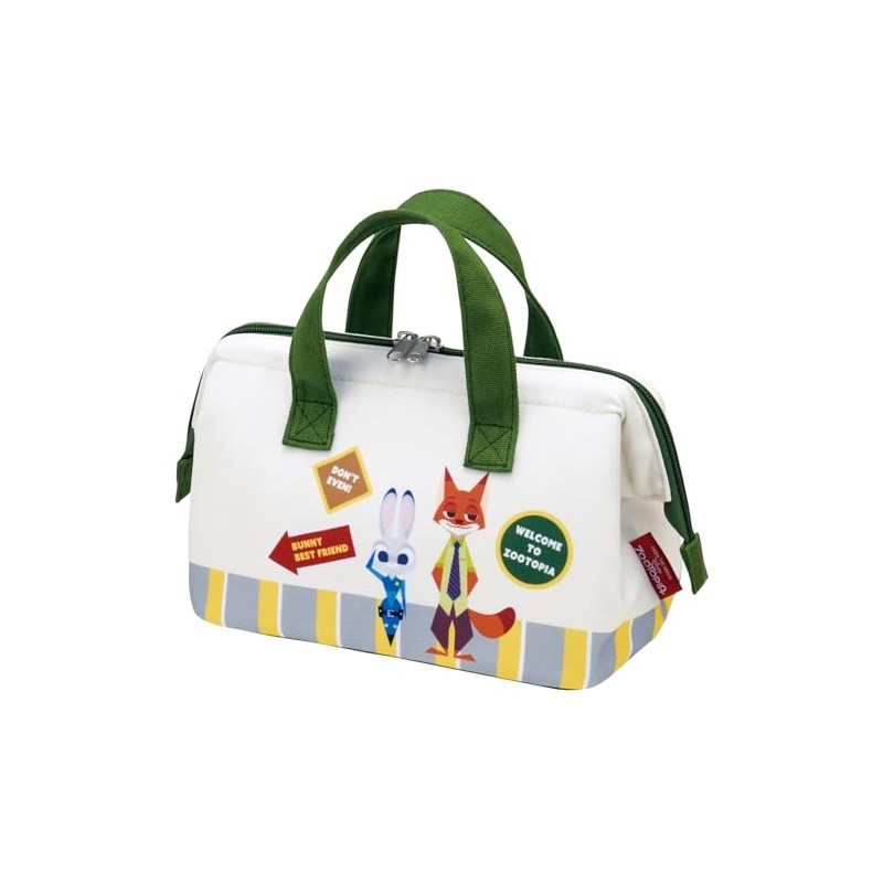 Skater KGAF1-A Lunch Bag, Canvas Fabric, Cold Insulation, Clasp-type, Disney's