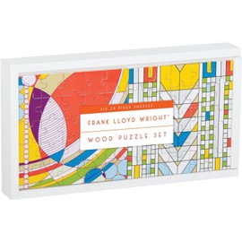 Galison Frank Lloyd Wright Wooden Puzzle (150Piece Jigsaw Puzzle) - Coffee Table Gift, multicolor (0735355452)