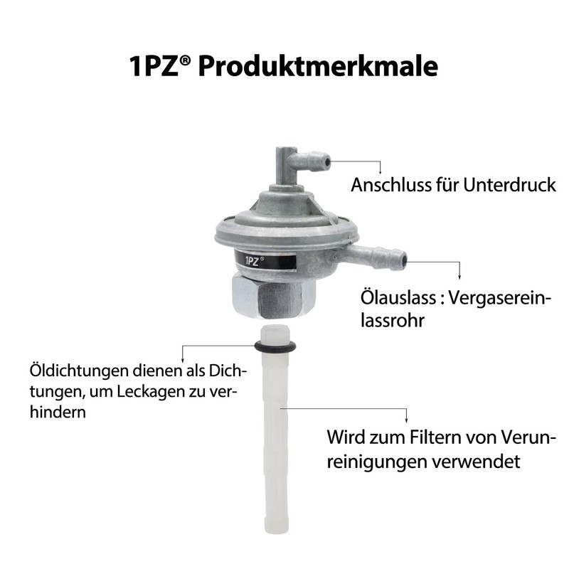 1PZ AOU-TA2 M16 Fuel Tap Vacuum Replacement for GY6 49cc