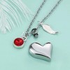 KnSam Stainless Steel Urn Pendant Necklace with Birthstone Crystal Pendant