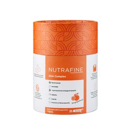 Nutrafine Slim Complex - Premium Formula with Glucomannan 1g, CollaSel Tripeptide Collagen, Bromelain & Matcha - With Vitamin C, Chrome, B Vitamins & Zinc - 21 Bags, 7 Day Intensive Treatment, Orange