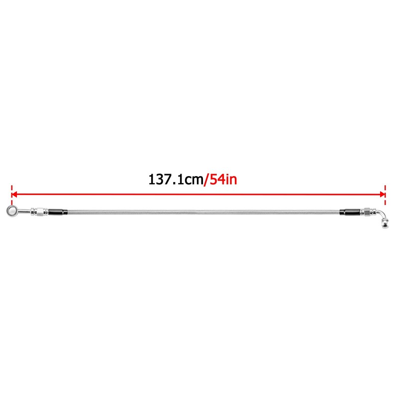 Mofun Extended Length Hydraulic Front Brake Line Kit 54" For