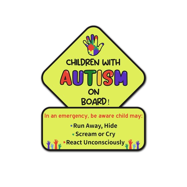 3pcs Autism Stickers for Cars, Child with Autism on Board