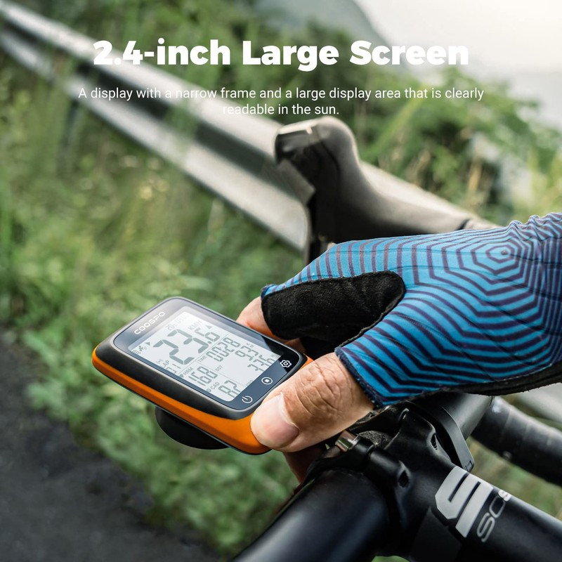 COOSPO Bike Computer GPS Wireless, ANT+ Cycling Computer GPS with
