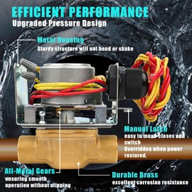 V8043E1012 Sweat Zone Valve Replacement 3/4" Zone Valve Motor 24v Water Valve, 2 Wire Thermostat and End Switch, Capacity 3.5 Cv, 18" Lead, 40003916-026 Zone Valve