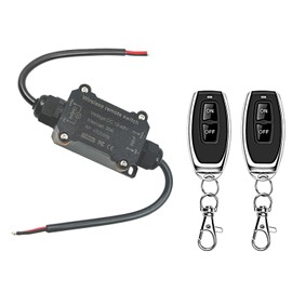 NEWNEWLIU DC12V Waterproof Remote Control Switch,DC12V/24V/48V/20A Wireless Remote Switch,164ft Long Range RF Remote Control Switches for Lighting, Water Pump,dust Collector